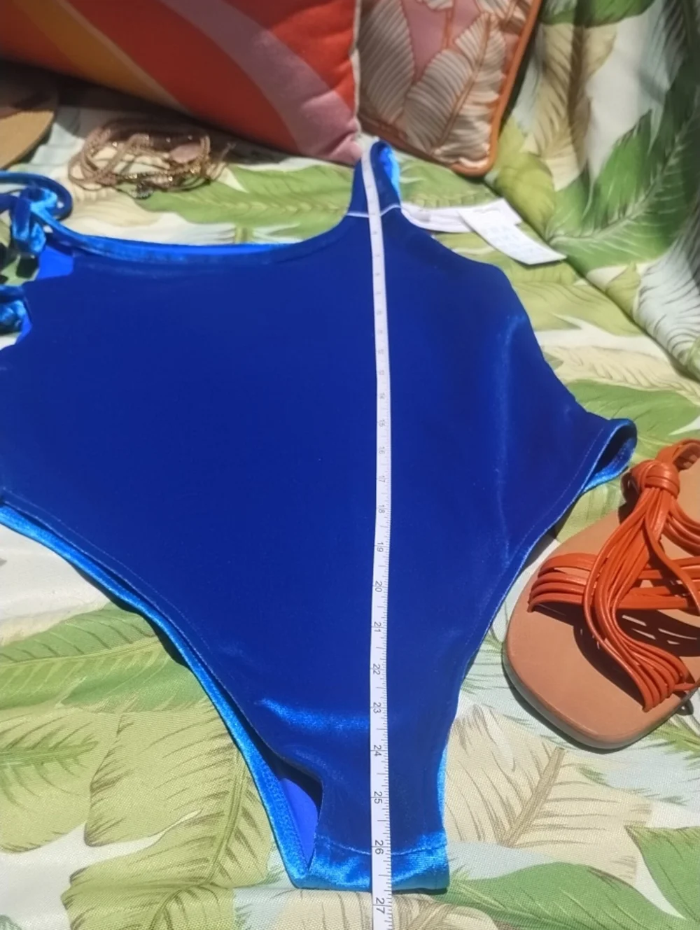 Frankie's Bikinis NWT SZ L Honey Velvet Cheeky One Piece - Pacific Side Cut Ties